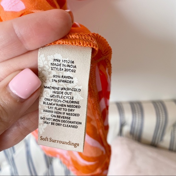 Soft Surroundings Del Rio Beaded Floral Tunic 3/4 Sleeves XS - Picture 11 of 12